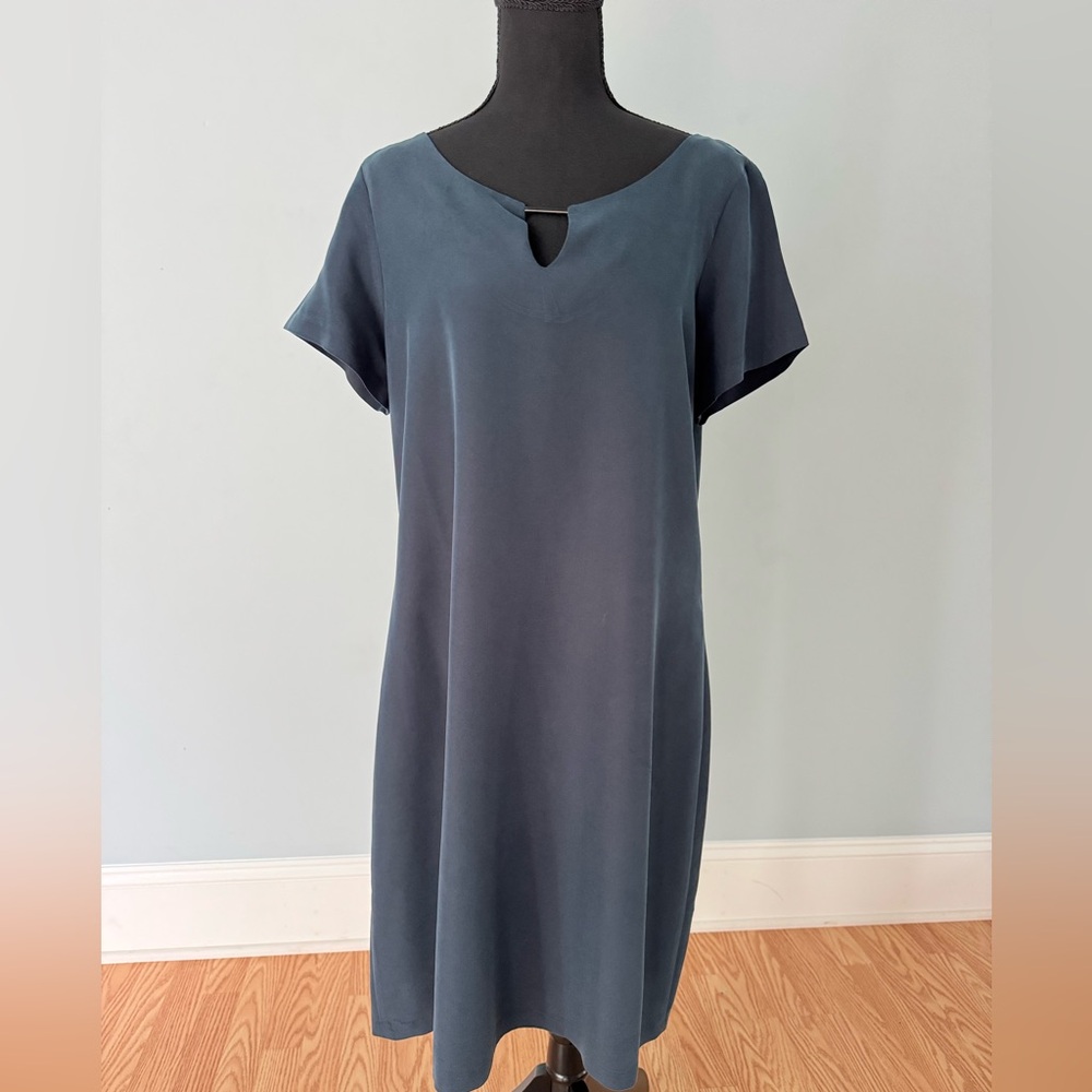 Elegant Dark Blue Shift Dress